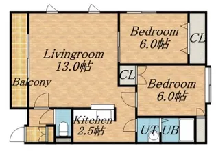 モデュロール花川南【302号室】の間取り