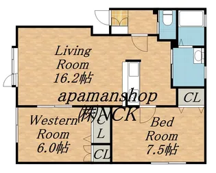 フロンティア33【102号室】の間取り