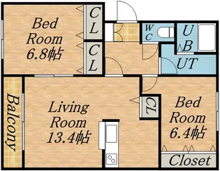 グランドール瑞穂【102号室】の間取り