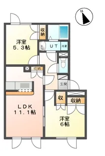 パルテノン【102号室】の間取り
