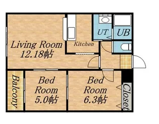 カーム北18条【2階】の間取り