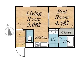 ピースハーモニー北28条【102号室】の間取り
