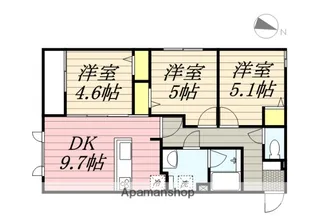 メニーズコート新道東【403号室】の間取り