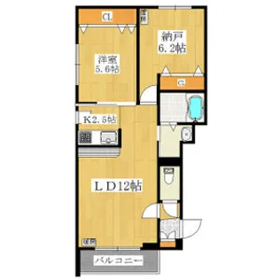 I CERA北32条【1階】の間取り