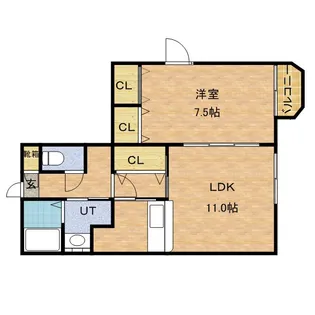 港プロシード16【401号室】の間取り
