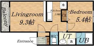 チェストO・M【203号室】の間取り