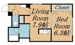 アン・フィニー【401号室】の間取り