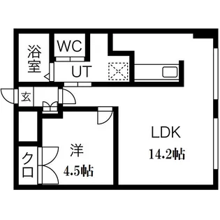 サンルート【101号室】の間取り