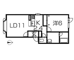 エスティドーム栄町【101号室】の間取り
