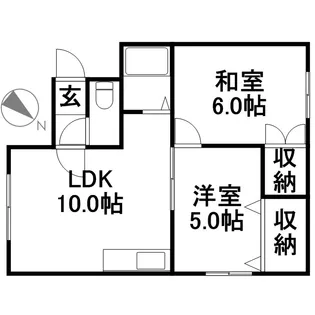 新琴似玲和ハイツ【101号室】の間取り