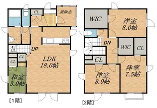 北海道札幌市北区新川西三条5丁目【一戸建】の間取り