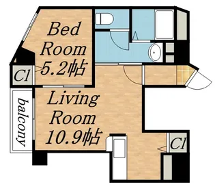 フロンティア西麻生Ⅱ【11階】の間取り
