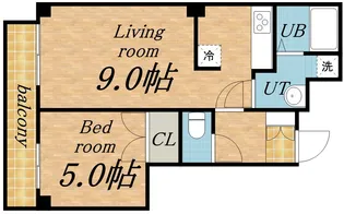 ローザス23【00502号室】の間取り