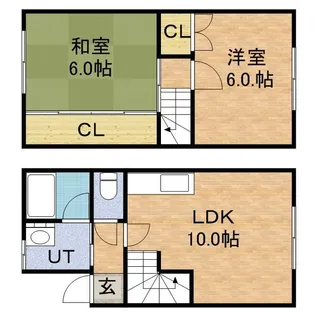 ハウス55【D号室】の間取り