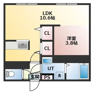 シャトー北24条【906号室】の間取り