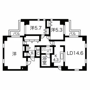 BLOOM【7階】の間取り