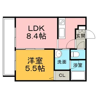 ブランノワール北27条【201号室】の間取り