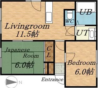 GRACE麻生【201号室】の間取り