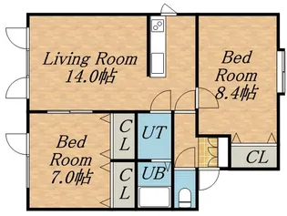 パークアベニュー【2階】の間取り