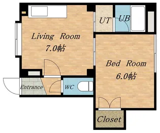 樺戸ハイム【0401号室】の間取り