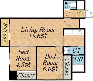 VESTLIFEKAISEI【0101号室】の間取り