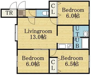ルミエールあいの里【2階】の間取り