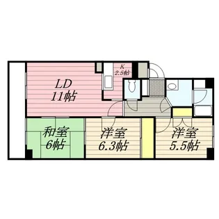 ノースウィズ参番館【0407号室】の間取り
