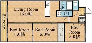 ベルマージュⅡ522【5階】の間取り