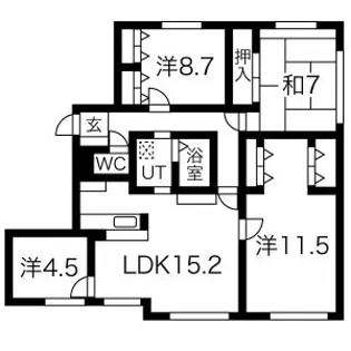 ハウスオブリザ新川【2階】の間取り