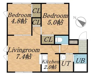 マウントツリー【101号室】の間取り