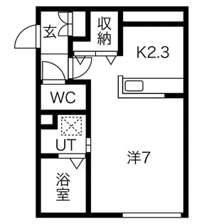 フランジュールあいの里【1階】の間取り