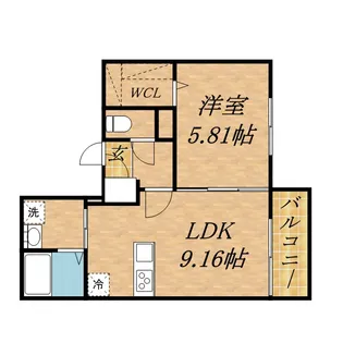 ストークト東区役所前【301号室】の間取り
