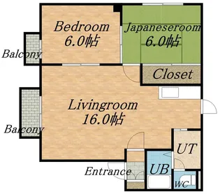 プルミエール新琴似B【2階】の間取り