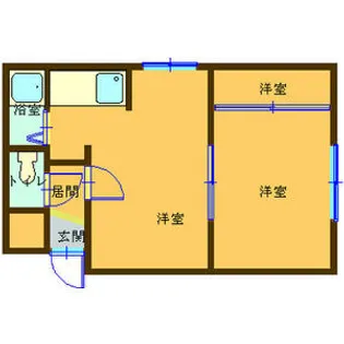 サーティーンハイツ【2-A号室】の間取り