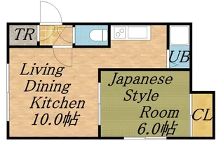 内海ハイツ麻生【1-D号室】の間取り