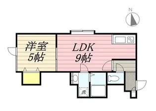 モンレーヴ【205号室】の間取り