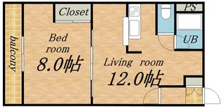 LEE SPACE北27条(旧ラ・ポール27)【207号室】の間取り