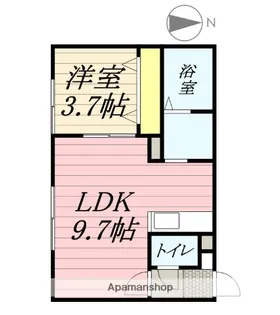 PERLE【103号室】の間取り