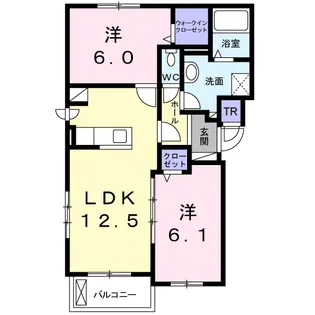ラリュール Ⅰ【2階】の間取り