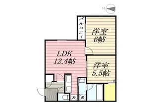 フェスタリア麻生【2階】の間取り