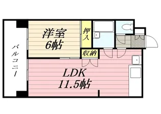 北18条駅光ハイツ【4階】の間取り