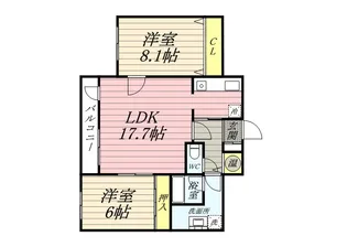 LEE SPACE篠路A【3階】の間取り