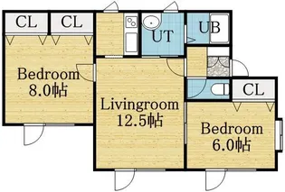 ΑNEXTウールー【201号室】の間取り