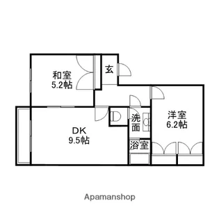 コートクリスタル【303号室】の間取り