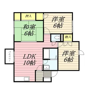 サンヒルズB【0202号室】の間取り