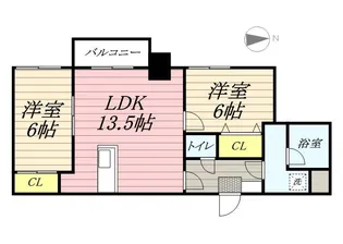 ノルテブリッサ24ロード【5階】の間取り