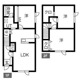 北海道札幌市北区新琴似八条6丁目【テラスハウス】の間取り