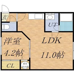 オレンジハウスB【0101号室】の間取り