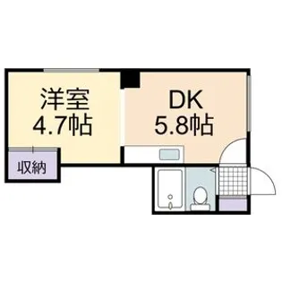 ハイツミヤカミ【210号室】の間取り