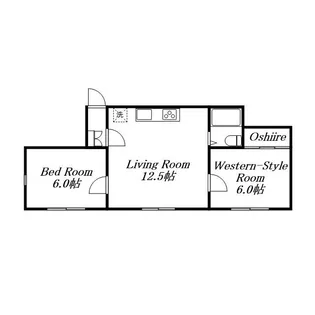 ハイツ金沢【202号室】の間取り